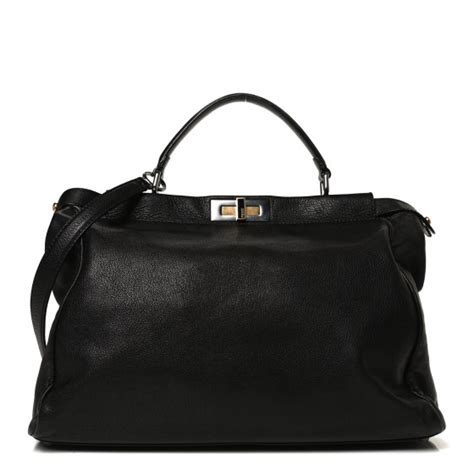 fendi zucca tobacco|Fendi Goatskin Zucca Large Peekaboo Iconic Satchel Black .